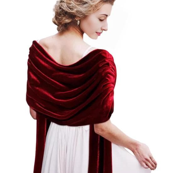Women Velvet Shawl Wraps Solid Color Lady Style Gown Dress Shawl Wraps Evening Dresses Weddings Shawl cm black