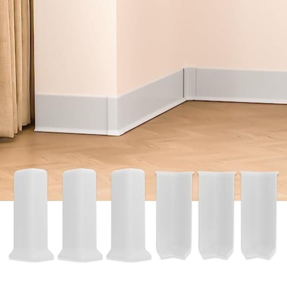 82MM Height Baseboard Corner Blocks Self Adhesive Inside and Outside Corners Wall Base Moulding Trim Connector Skirting Board