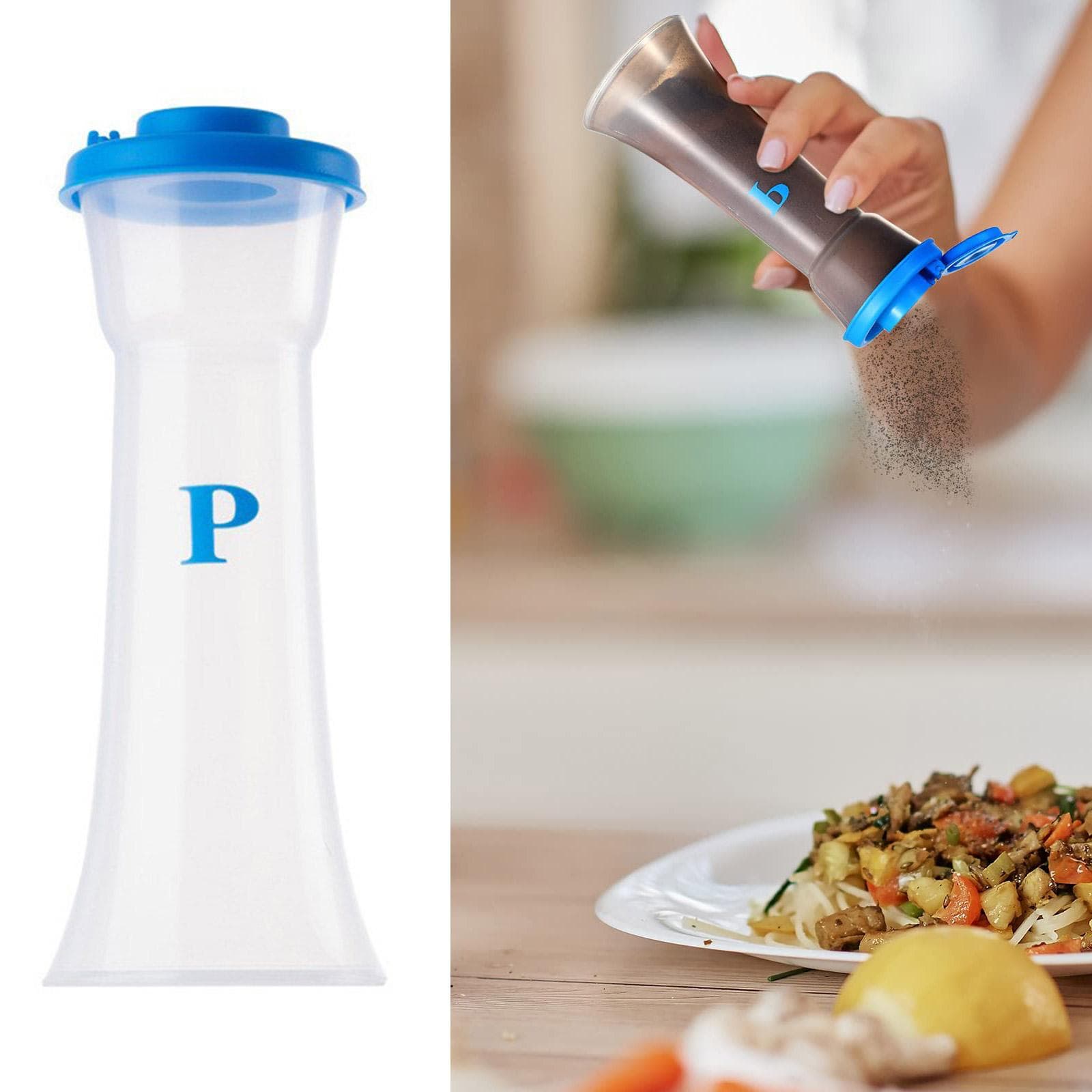 Large Plastic Salt And Pepper Shakers With Lids Moisture Proof Hourglass Designs Jar For Home Kitchen Restaurant red
