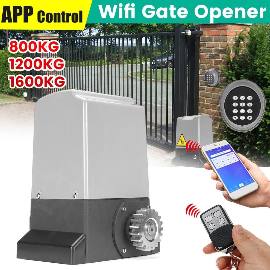 AC220V 800-1600KG Sliding Gate Operator opener of ACDC Motor as Door Closer Engine with Safety Sensor Wifi Controller Kit