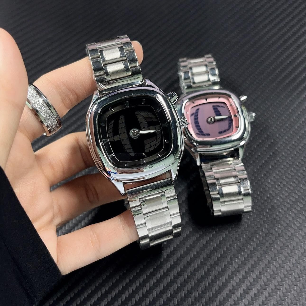 Millennium Technology Feels The Wind Trend Watch Men'S And Women'S Square Standard Dynamic Pointer