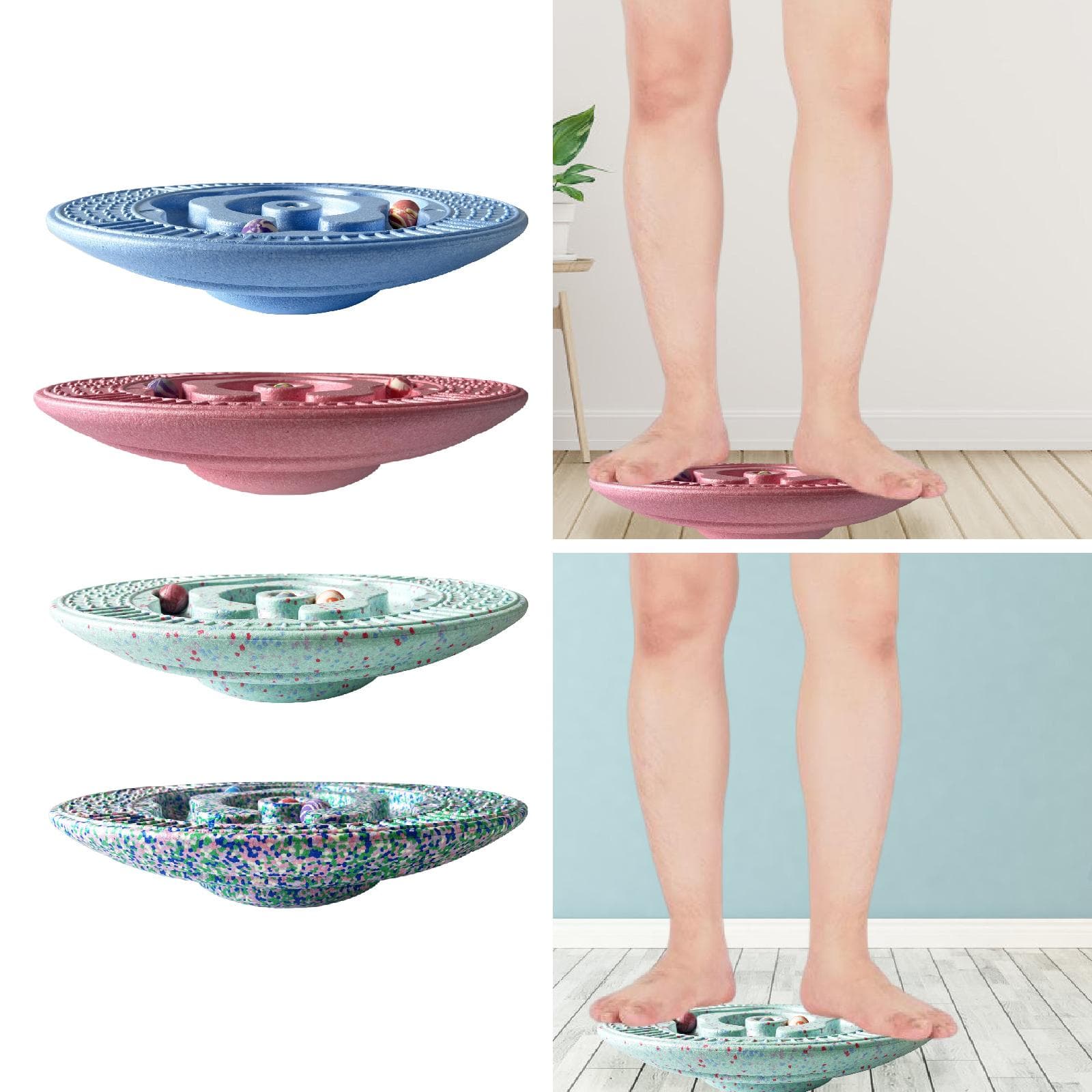 Kids Wobble Balance Board Professional Sensory Toy Rocking Board Anti Slip for Dance Exercising Fitness Indoor Outdoor Full Body blue