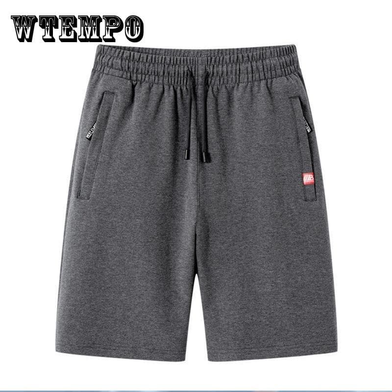 Shorts Men's Summer Five-point Pants Thin Casual Sports Solid Color Loose Beach Pocket Zipper Men's Shorts cm