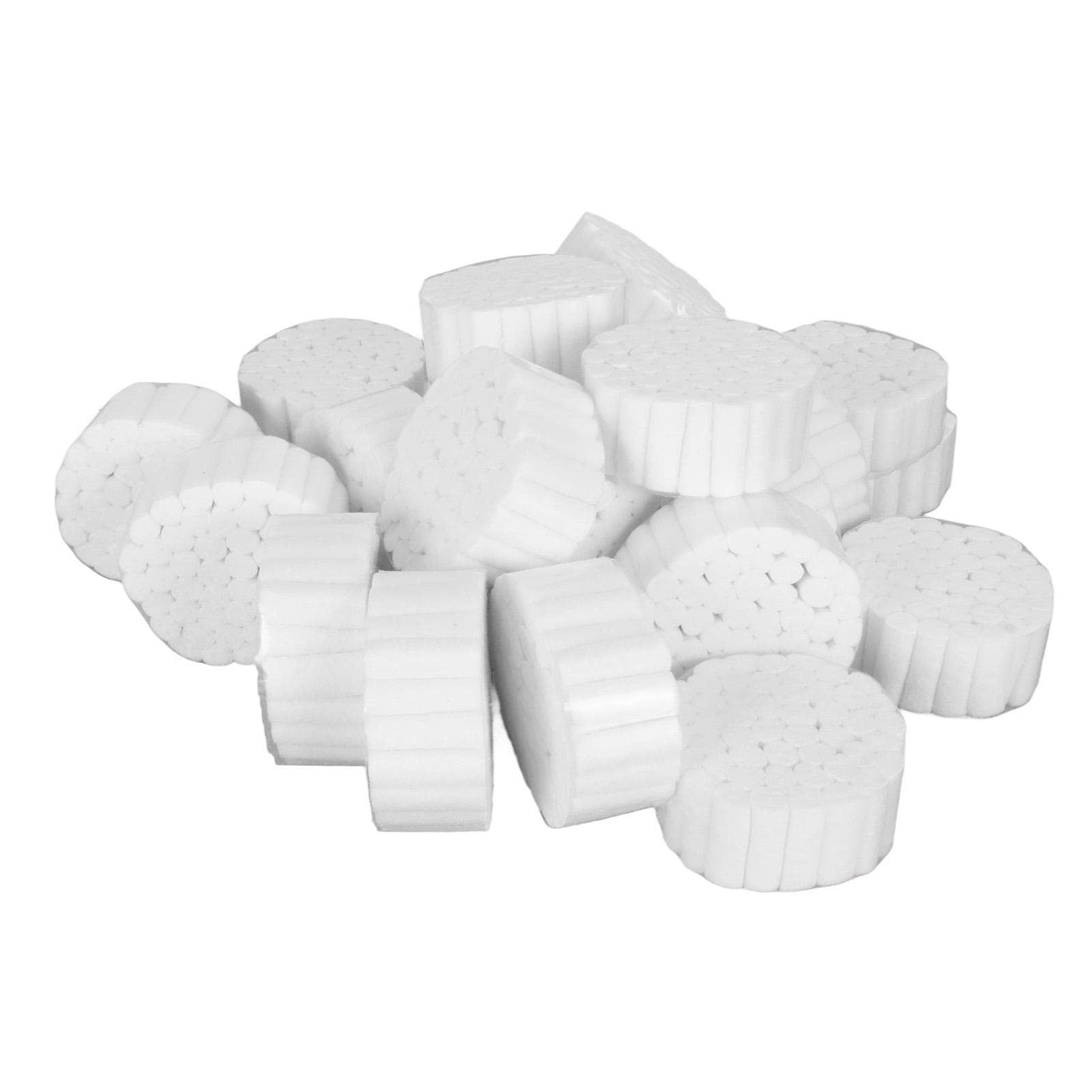 1000Pcs Dental Cotton Rolls Proper Size Highly Absorbent Shape Keep Nosebleed Plugs with Clips for Family Hospital Noses
