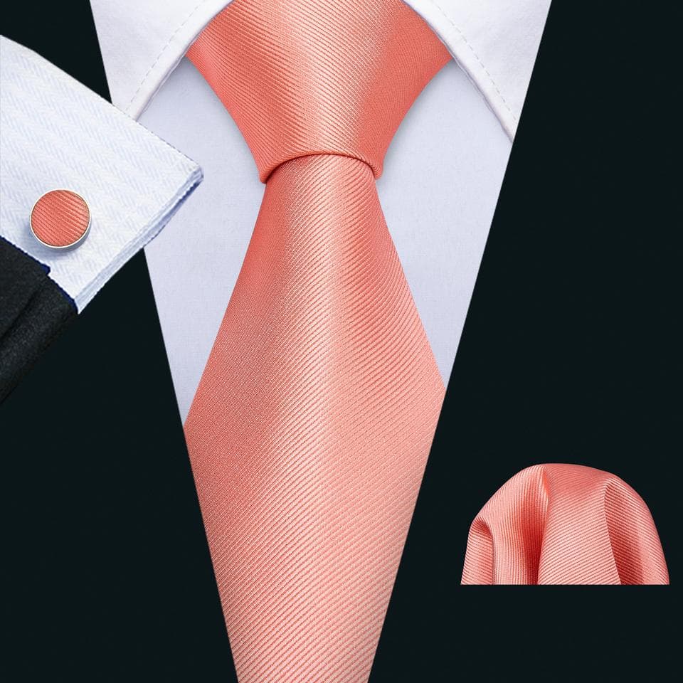 Barry.Wang Tie Handkerchief Cufflinks Set for Men Neckties Yellow Blue Formal Casual cm