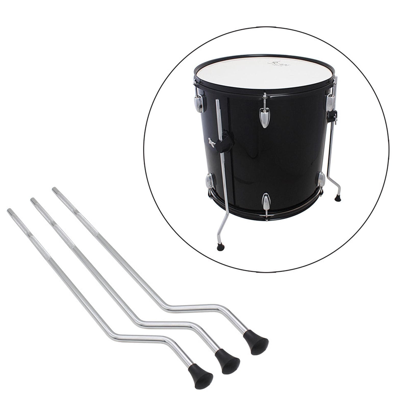 3Pcs Adjustable Height Drum Legs For Percussion Instrument Stability And Easy Installation Metal Drum Support Legs Set