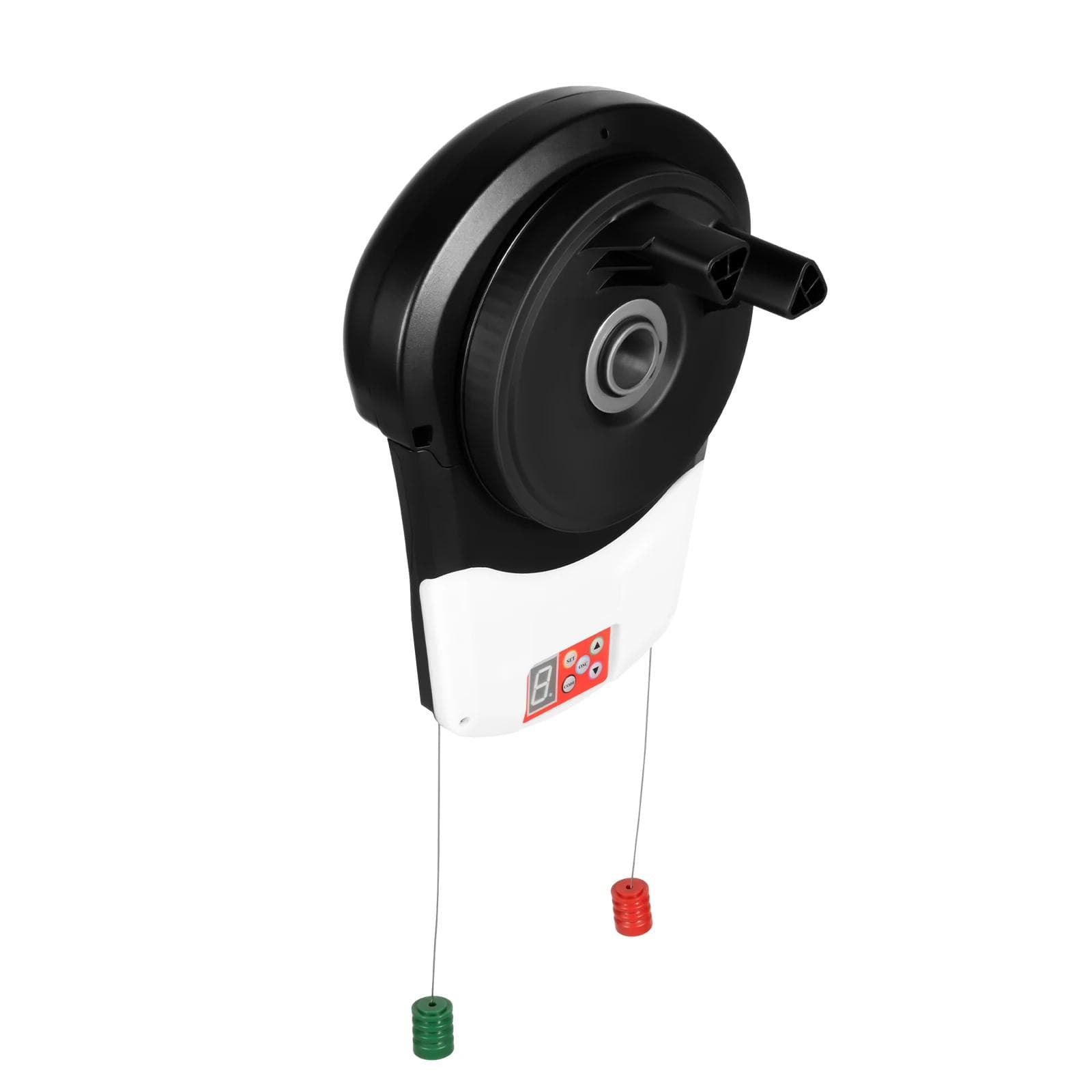 Automatic Roll Up Garage Door Opener with 2 Remotes 100W Wall Mount 110V 55 Decibel Smart Rolling Gate Opener Side Mount 800N black