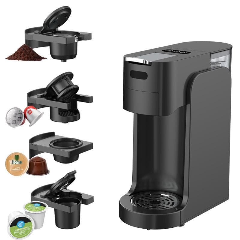 Multifunctional Fully Automatic Capsule Coffee Maker - Small Italian Espresso Machine for Home Use white