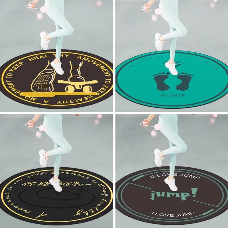 Circular Jumping Rope Floor Mat Jumping Exercise Carpet Indoor Fitness Yoga Mat Thickened Non-slip Cushioning Sports Jumping Rope Mat