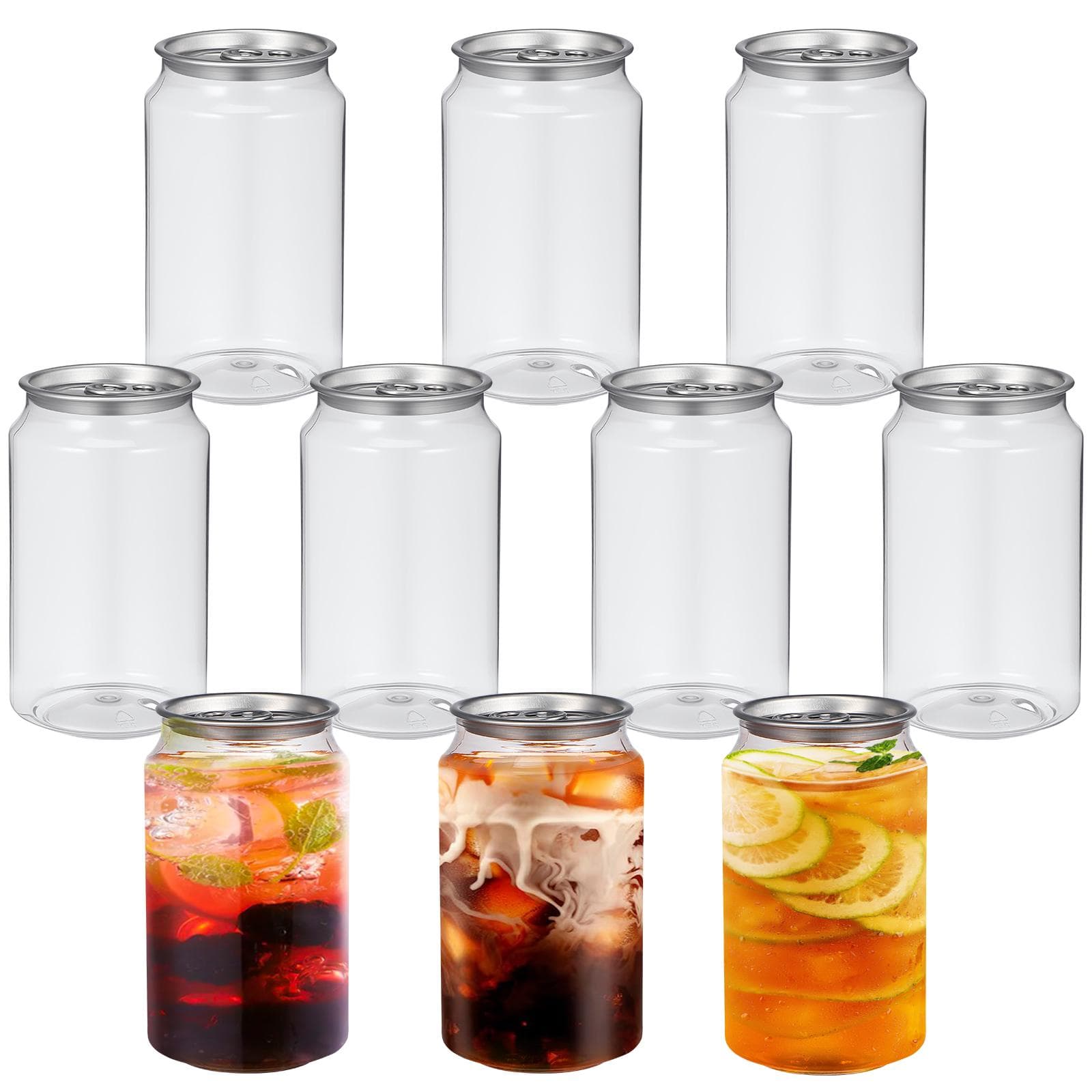 Can Drinks Empty Milk Tea Canning Jars Juice Beverage Bottles Coffee Soda Leakproof Sealed Pull Tab Easy Open Beverages Jar
