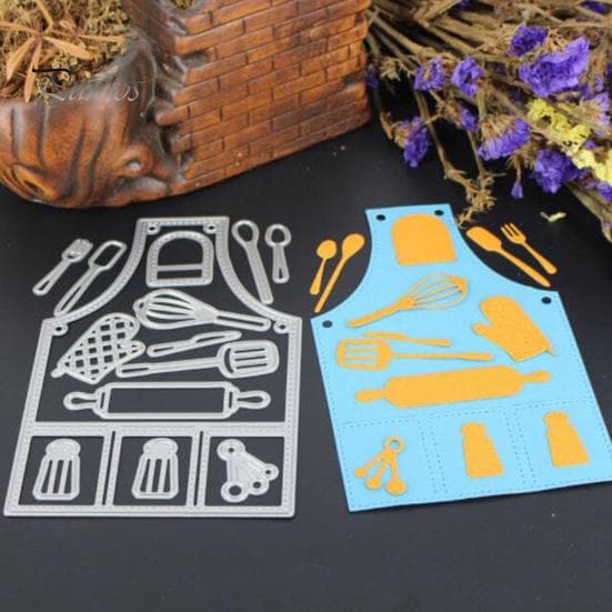 Apron Kitchen Ware Metal Cutting Dies Stencil Scrapbook Greeting Card DIY Tool silver