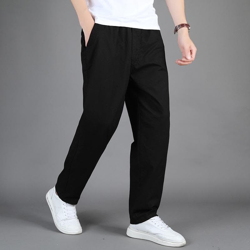 Plus Size M-6XL  Men's Fashion Casual Pants Men's Solid Color Loose  Straight Sports Overalls cm army green