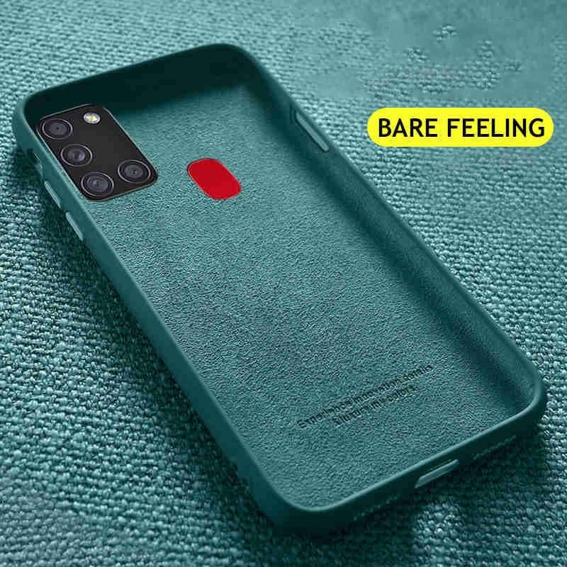Liquid Silicone Case for Samsung Galaxy A51 A71 A50 A53 A13 M31 M31S M51 M21 A12 A21S A32 A22 S21 S20 FE S22 Note 20 Ultra 10 S8 S9 S10 Plus Cover bla
