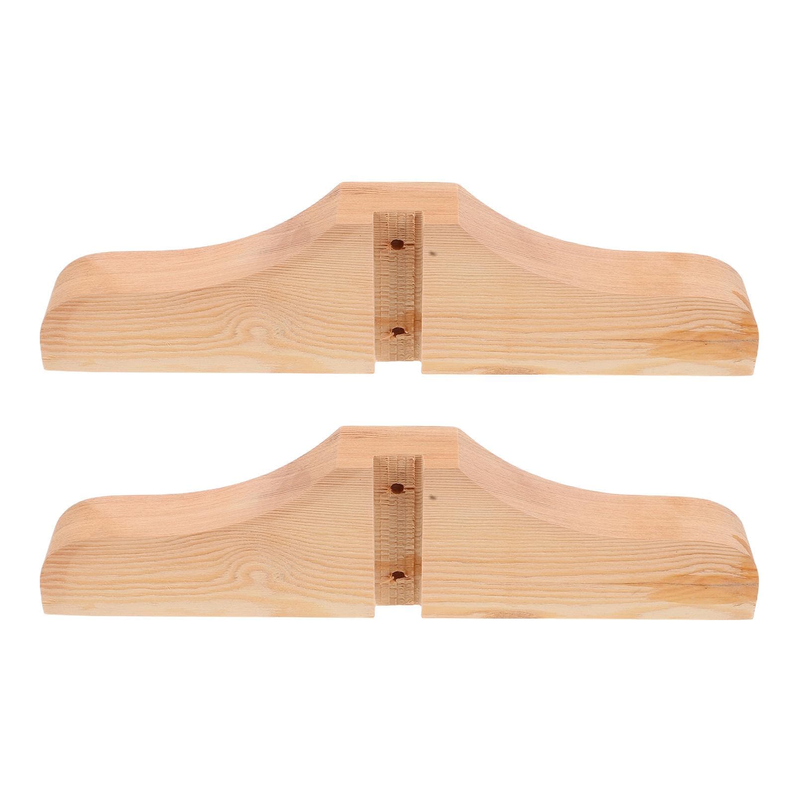 2Pcs Wooden Room Divider Base Japanese Screens Stand Stable Privacy Holder Hotel Fixed Bracket Floor Support Multi-Functional beige