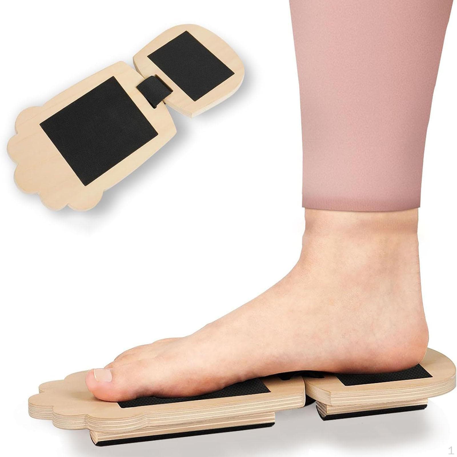 Foot Strengthener Single Leg Balances Board Wood for Women Men Stabilisation Trainer Adult