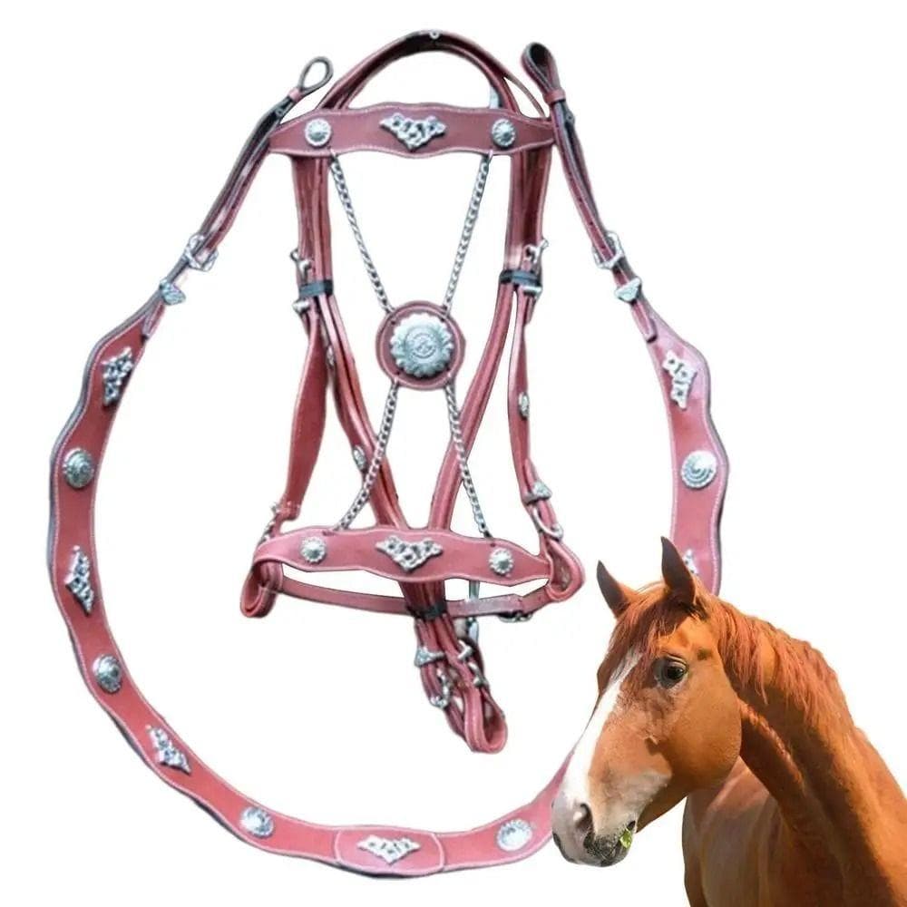 Ergonomic Horse Rein Headstall PU Leather Unfettered Riding Horse Bridle  Equestrian Gear black
