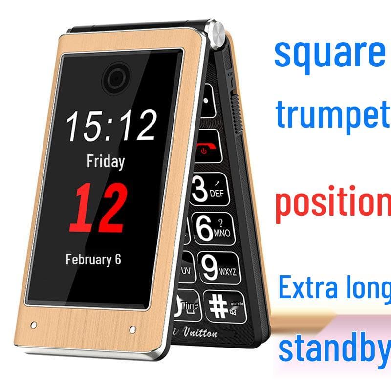Super Loud 4G Dual Screen Flip Phone with Long Standby & GPS for Seniors