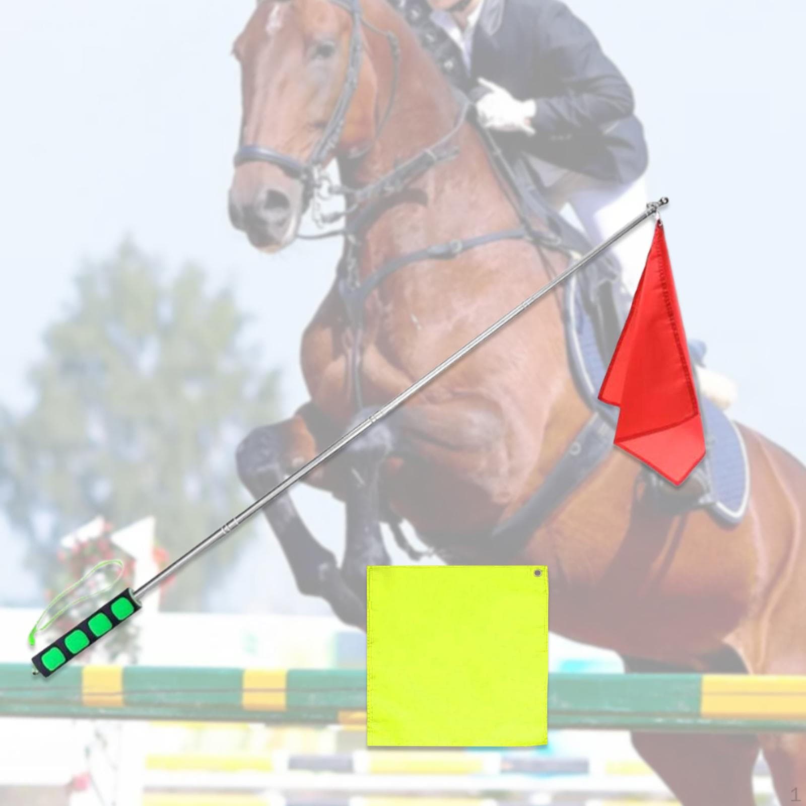 Horse Training Flag Yellow Red Flags Lunging Practice Tour Guiding Referee Signaling 1.2 M