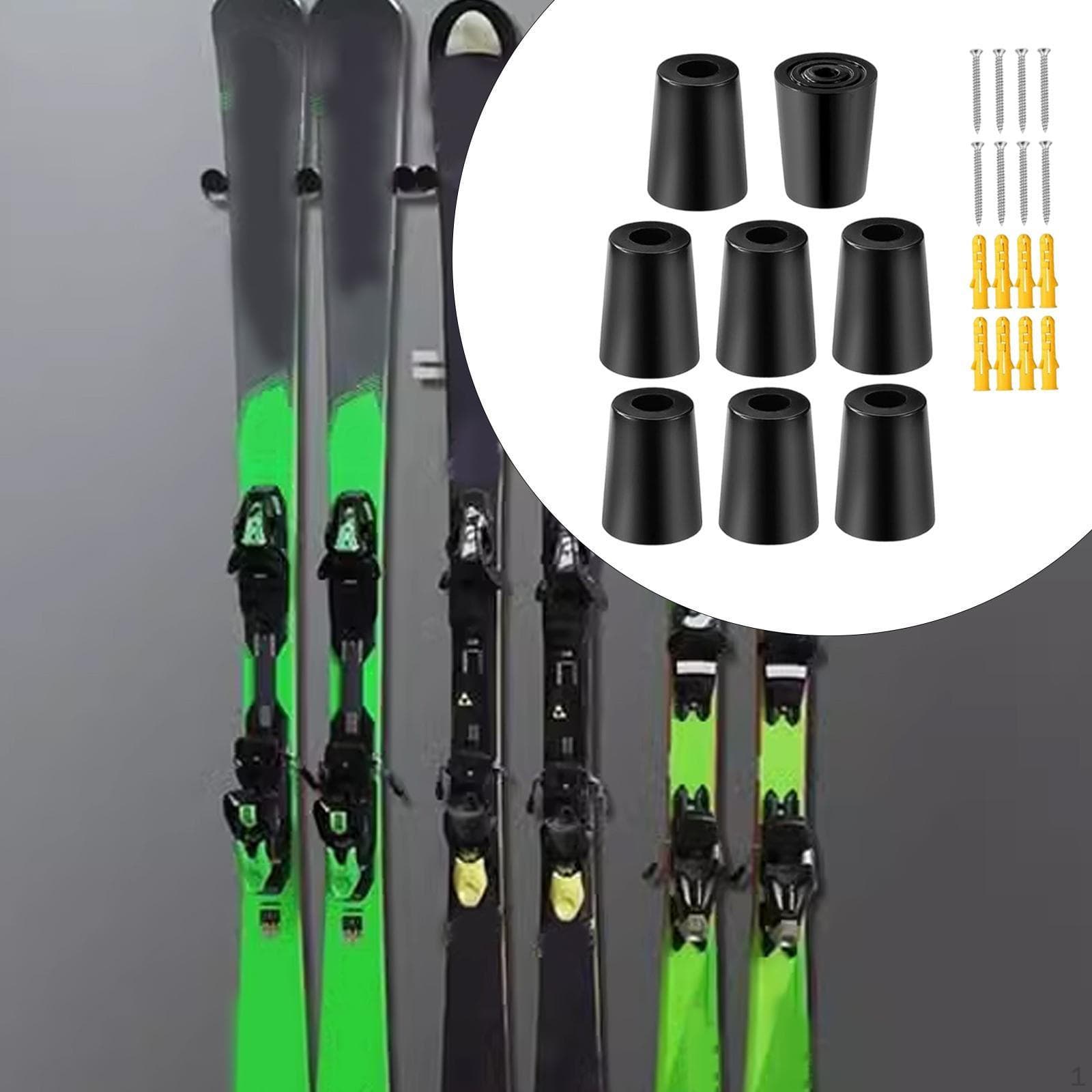 Ski Wall Mount Hangers Horizontal Bracket Snowboard Rack Skateboard for Skis
