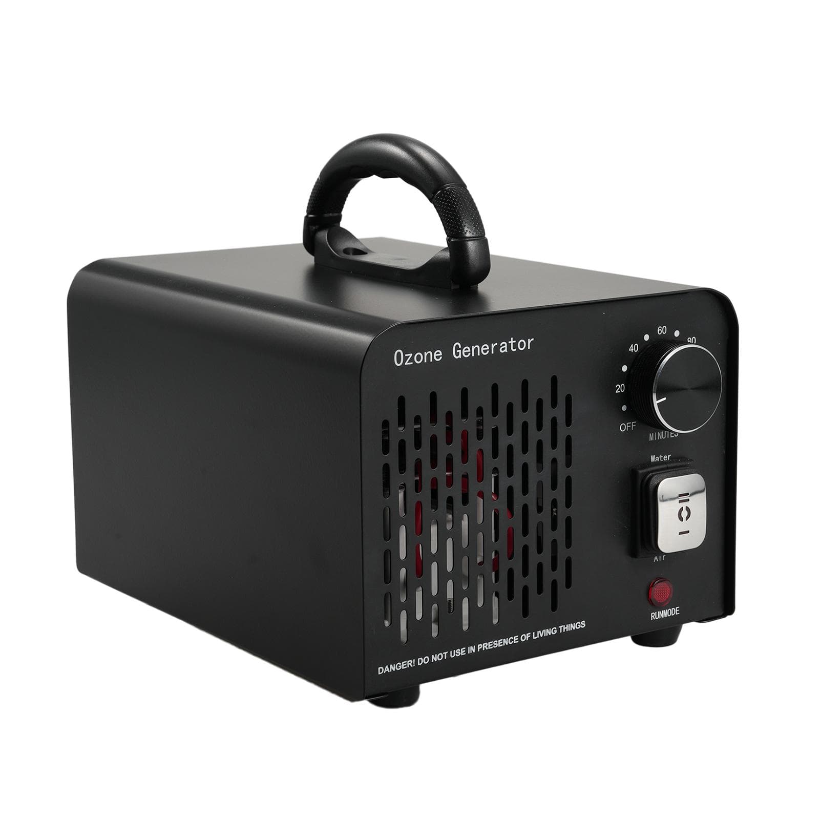 2-in-1 Ozone Generator with Air and Water Modes 10,000mgh O₃ Ozone Machine Ionizer Air Purifier black