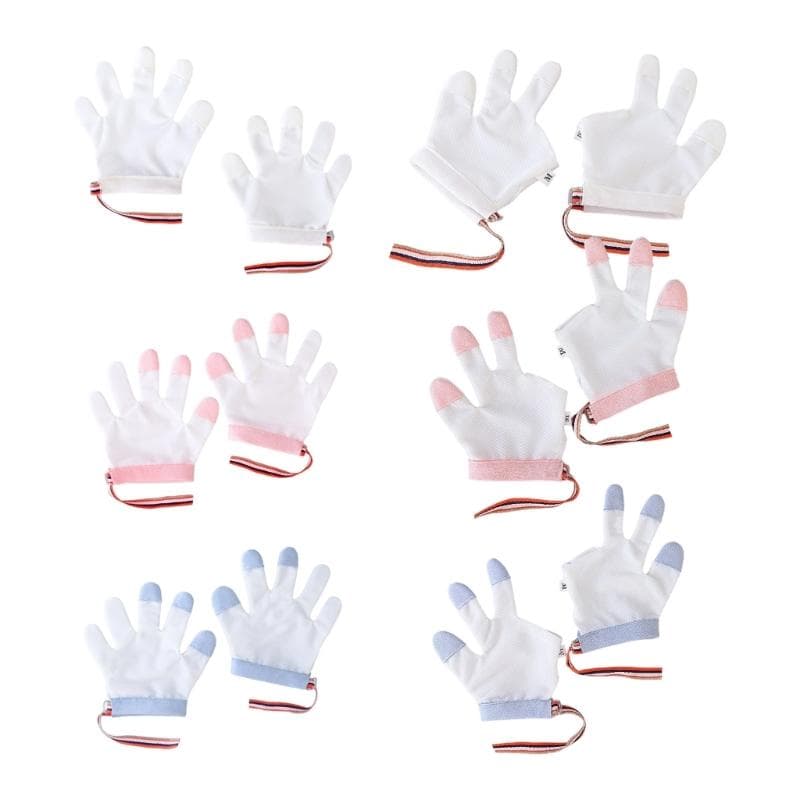 Infant Biting Resistant Gloves Prevent Hand Chewing Protective Breathable Design Comfort  for Newborns Toddler cm