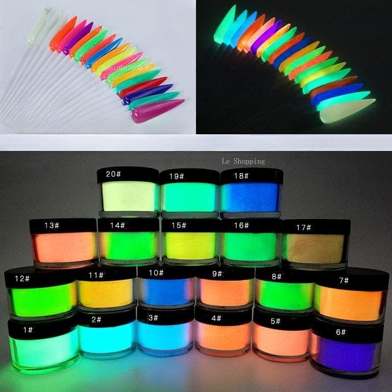 Glow-in-the-dark Powder High Bright Color Long Lasting Fluorescent Paint Hand-DIY Resin Drop Gel Manicure Wishing Bottle Art Dye