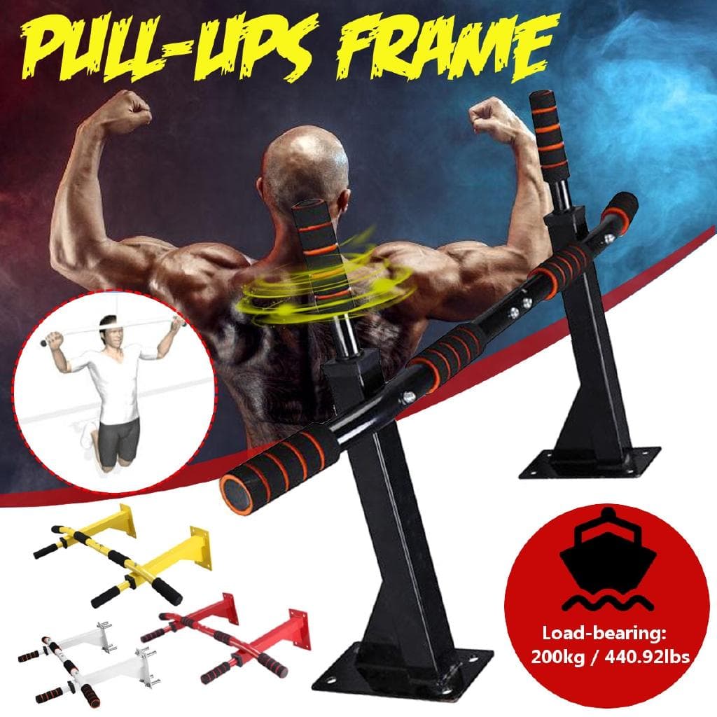 Indoor Pull Up Bar Wall Home Chin Up Bar Gymnastics Wall Horizontal Bar with Multiple Uses Sports Fitness Equipment Exercise white