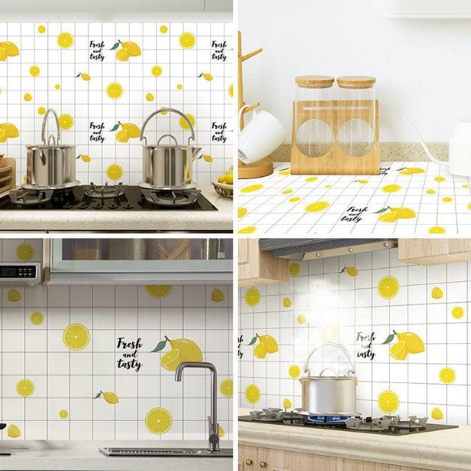 High-Temperature Resistant, Waterproof, Oil- and Moisture-Proof Kitchen Wall Stickers - Self-Adhesive Aluminum Foil for Cabinets and Stoves