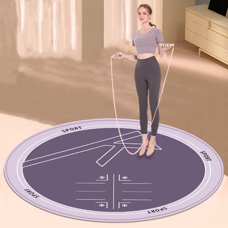 Round Shock-Absorbing, Anti-Slip Sound Insulation Mat for Rope Skipping, Yoga & Fitness