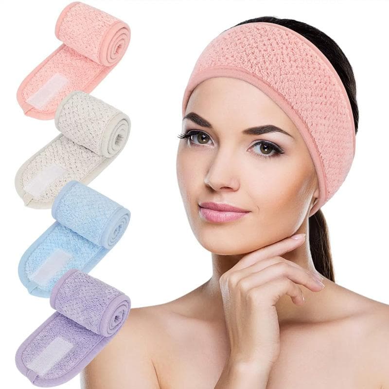 1PC Makeup Headband Adjustable Wash Face Soft & Comfortable Yoga Spa Non Slip Hair Bands Bath Shower Wide Hairband light green