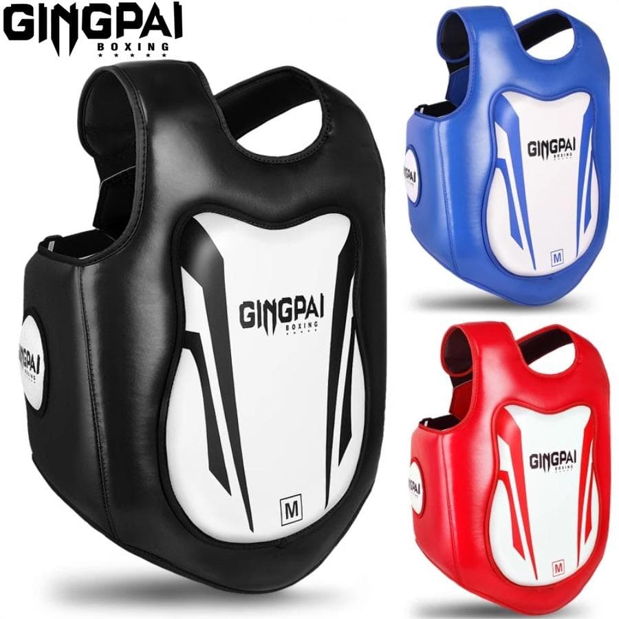 Durable And Safe Boxing Chest Guard Mma Kickboxing Body Vest Protector Martial Arts Wtf Reversible Rib Shield Taekwondo Target Training Uniform