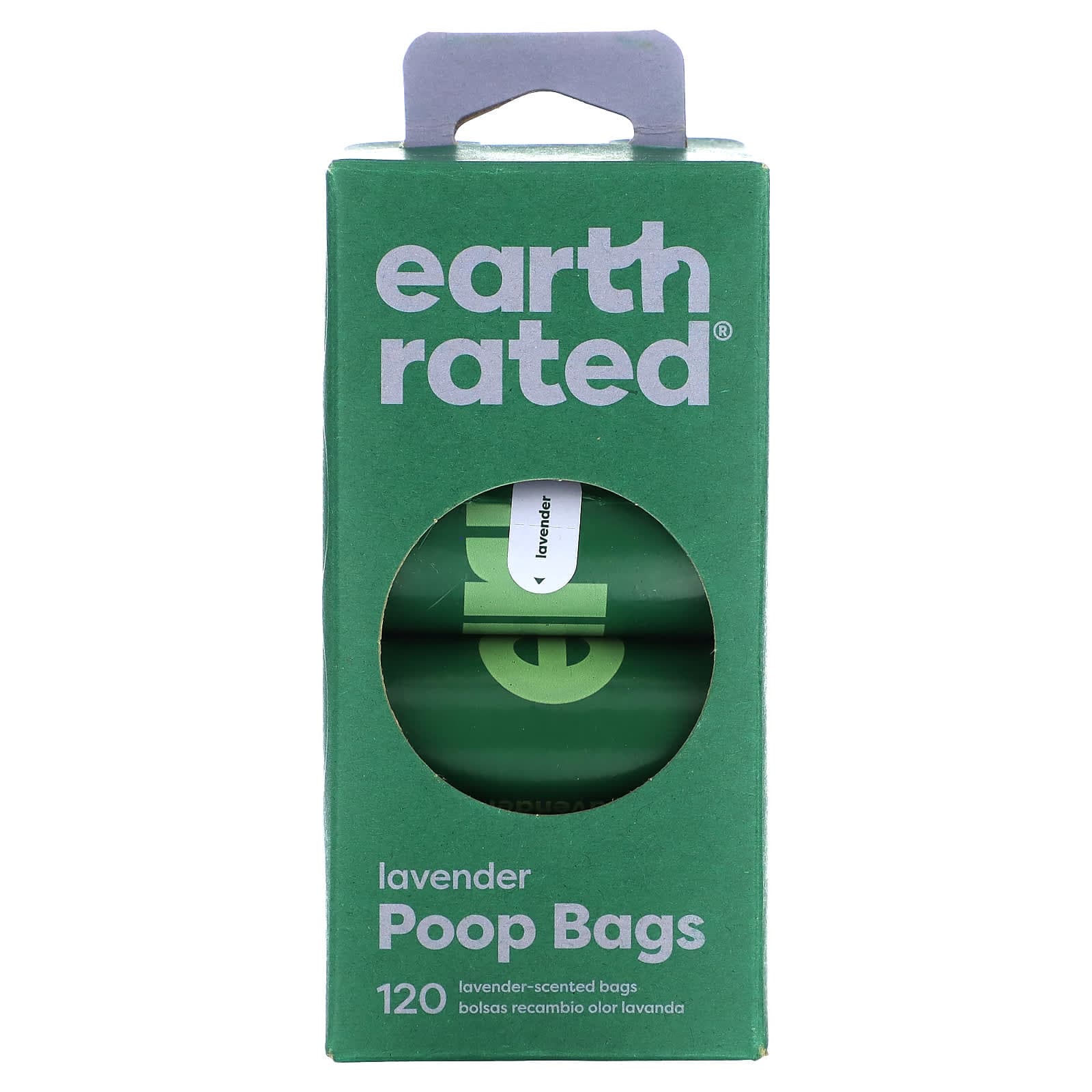 Earth Rated, dog waste bags, lavender scent, 120 sheets, 8 refill rolls