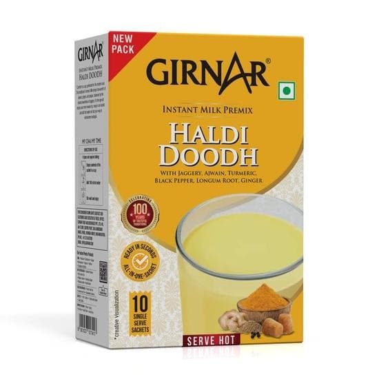 Girnar Instant Premix Haldi Doodh (10 Sachets)