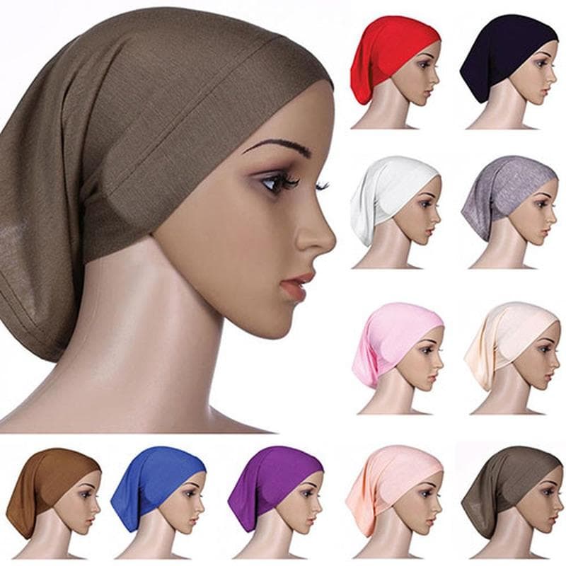 Women's Head Scarf Cotton Comfortable Soft Underscarf Hijab purple