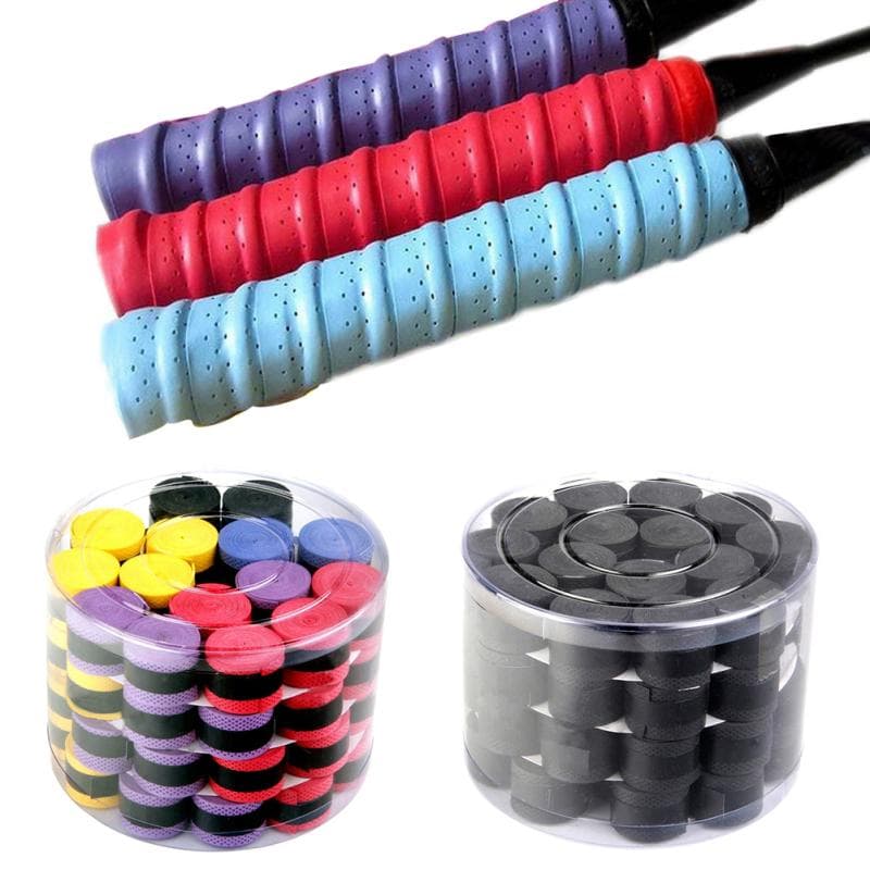 60pcs Tennis Racket Overgrips Anti-skid Sweat Absorbed Tapes 60 Pcs Badminton Racquet Damper