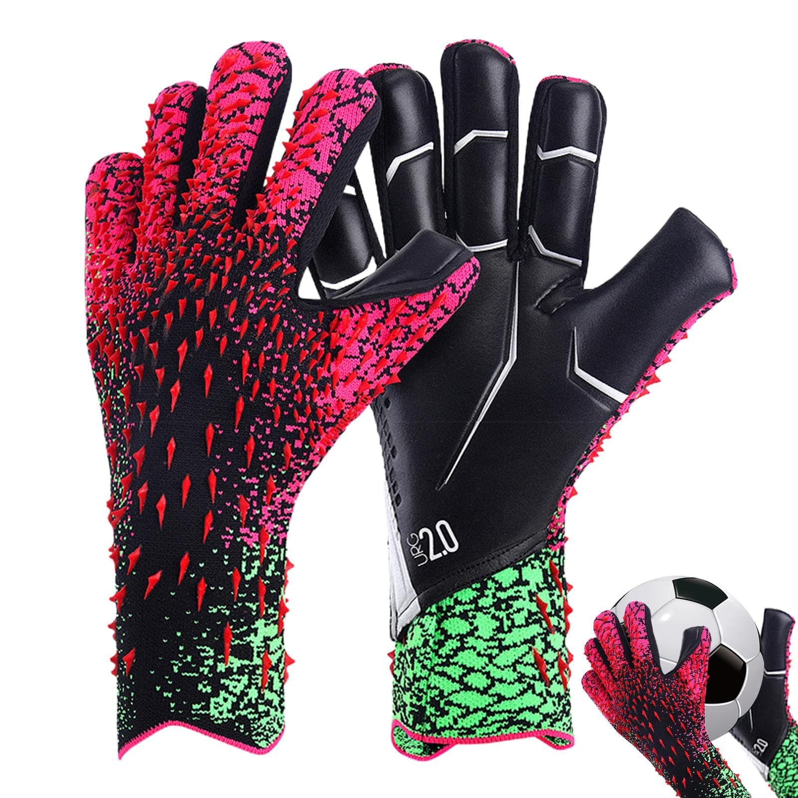 Soccer Goalie Gloves Youth Adults High Performance Goalkeeper Gloves Football Gloves with Strong Grips Palms