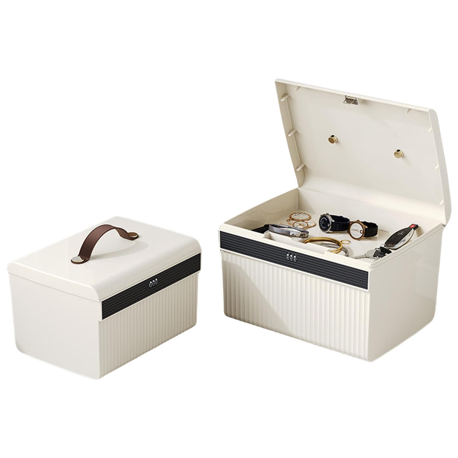 Secure Safe Box with Combination Lock Jewelry and Valuables Organiser Protective Storage Case for Files Document