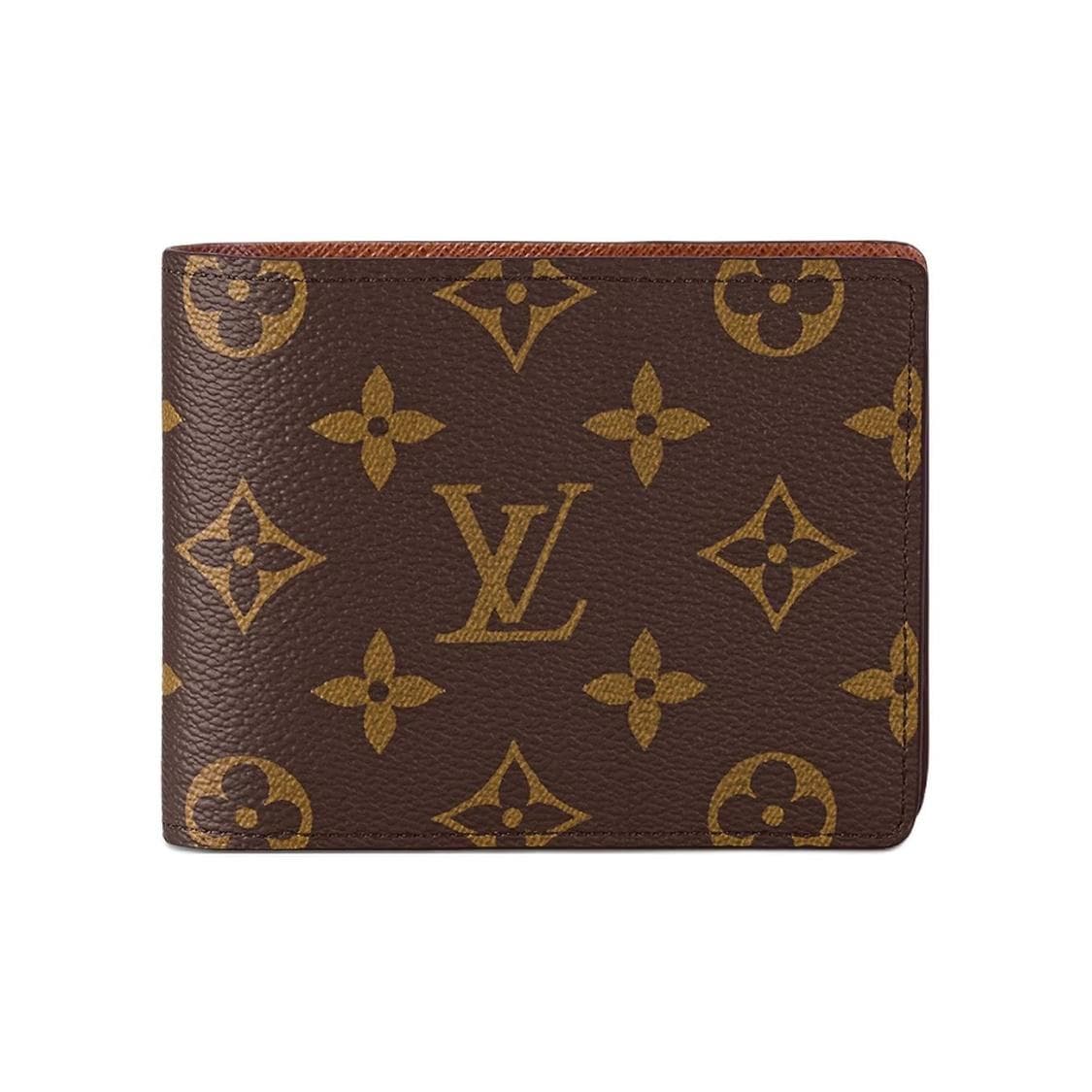 LOUIS VUITTON Multi-functional  versatile  portable  classic  monogrammed  canvas-and-leather  men's wallet  brown brown
