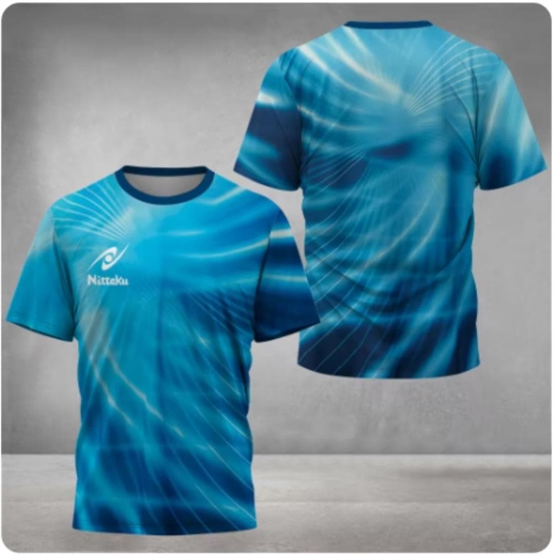 Men's Nittaku Table Tennis T-shirt Victory Light Printed Men's Summer Sports Table Tennis T-shirt Training Quick Drying T-shirt cm