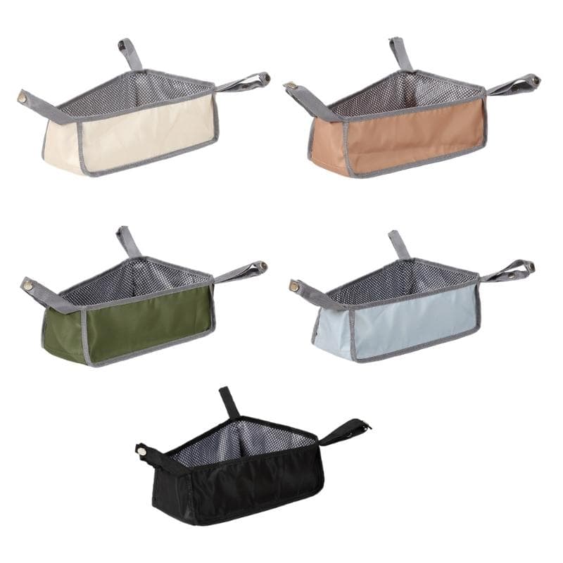 Oxford Cloth Infant Carriage Undercarriage Storage Bag Organiser Basket with Spill Resistant Designing and Ample Space army green