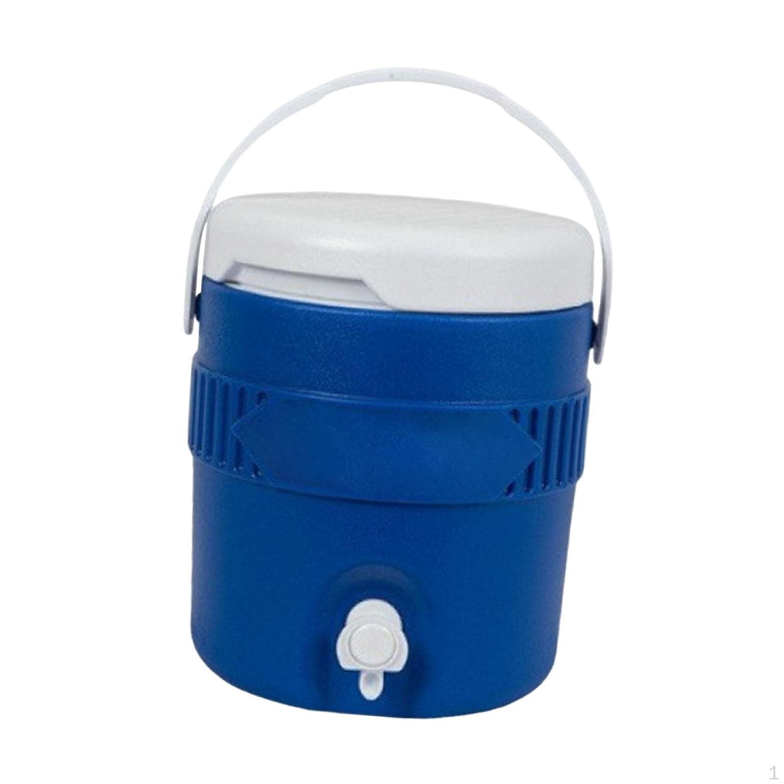 3.8L Insulated Camping Container Barrel Reusable Leakproof Water Bottle Ice Dispenser for blue