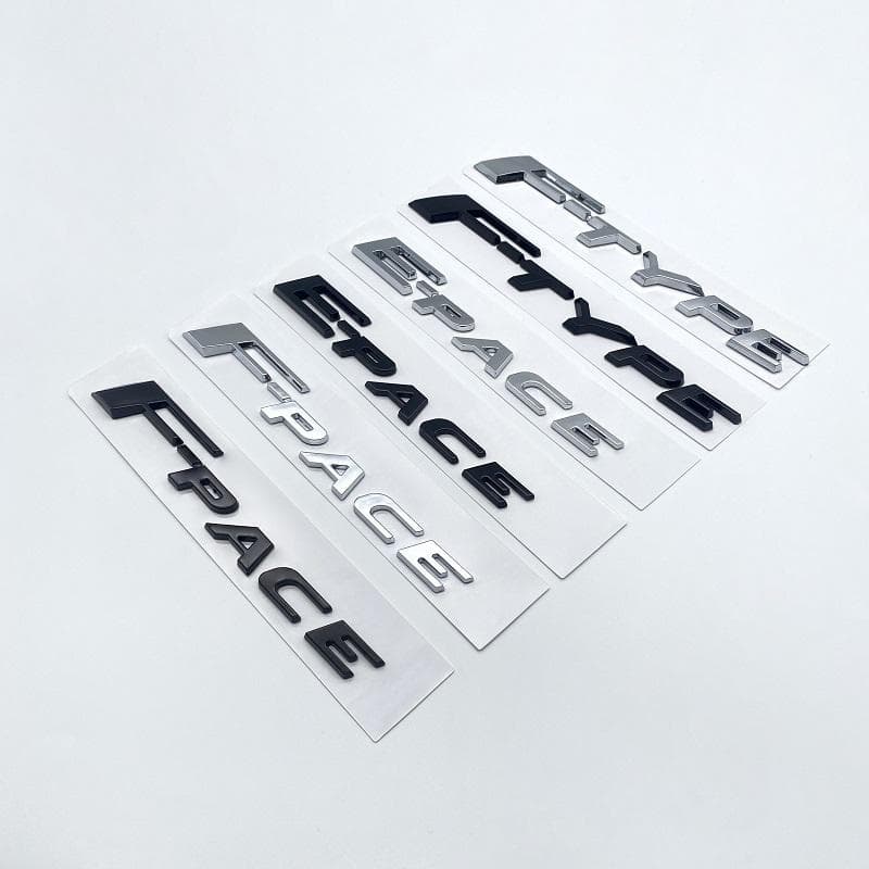3D Letters Numbers P200 P250 P300 P350 20T 25T 30T AWD Emblem for Jaguar F-type F-pace E-pace XF XJ XE Fender Trunk Logo Sticker silver