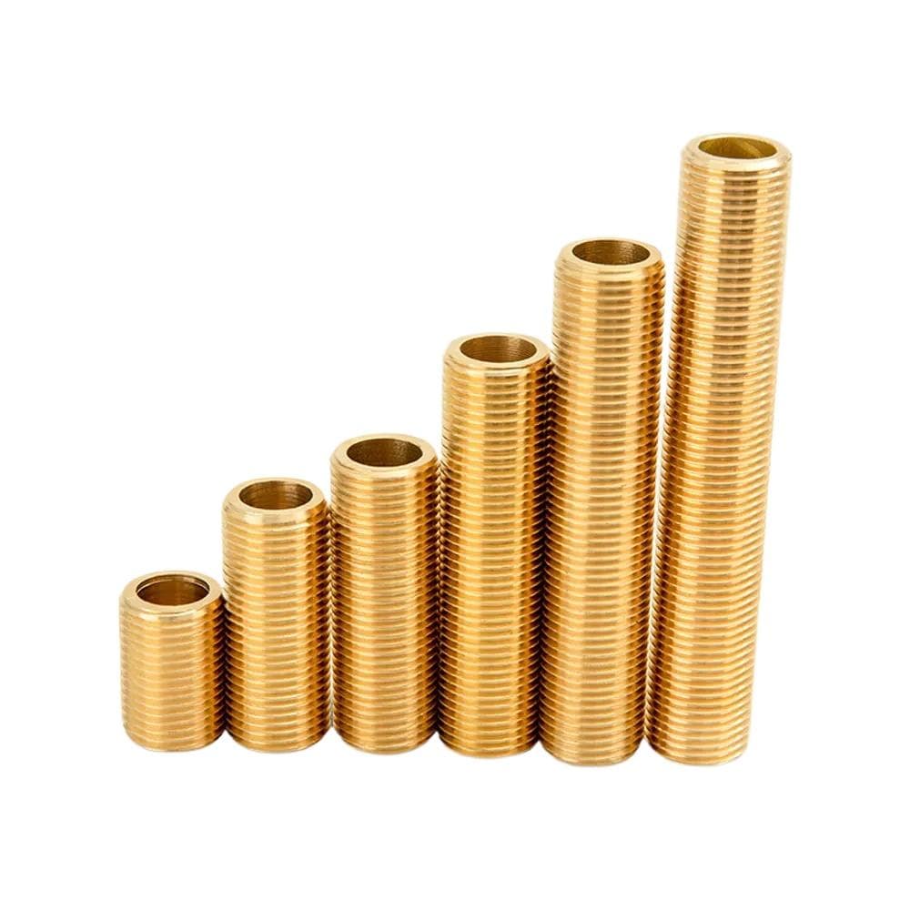1/8  1/4  3/8  1/2  3/4  BSP Male Full Thread Lengthen Nipple Brass For Water Tank Bulkhead Union Fitting Home Garden