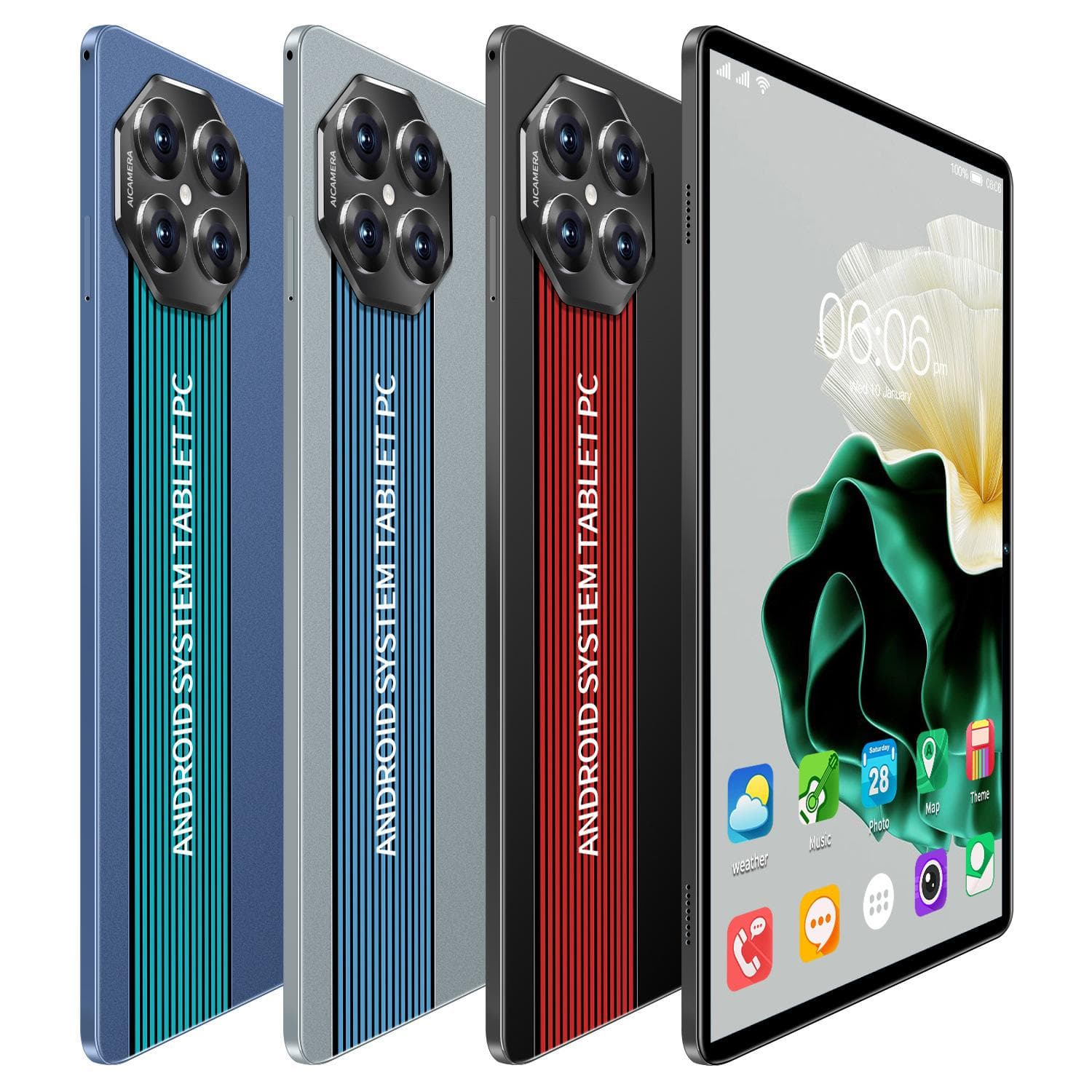 Global Version Original Tablet Android 12.0 Octa Core 8GB RAM 128GB ROM Tablets Pc Dual SIM Card 4G WiFi Tablet black
