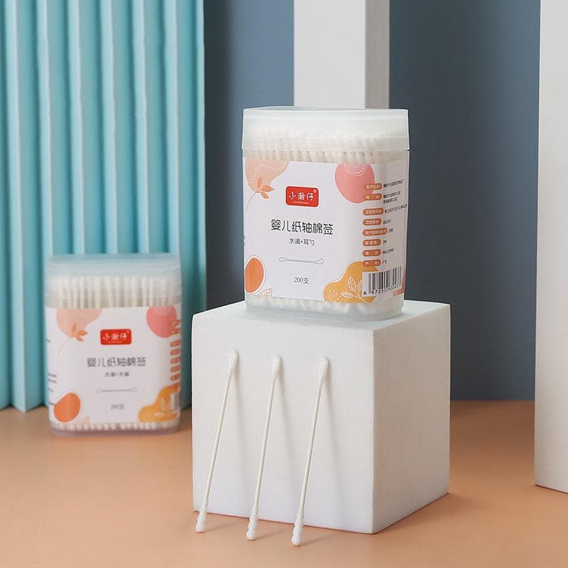 200/400Pcs Box-Packed Double Head Cotton Swab Women Makeup Lipstik Cotton Buds Tip Stick Nose Ear Cleaning Health Care Tools