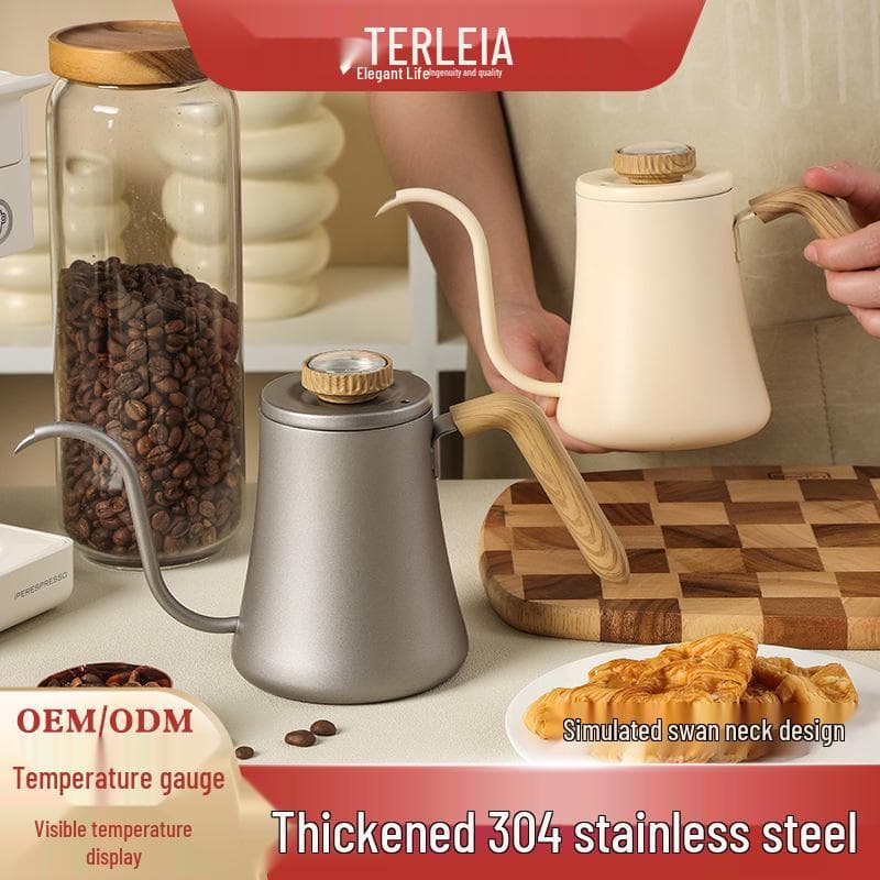 Gooseneck Drip Coffee Pour Over Kettle, 600ML Hanging Ear for Home Brewing
