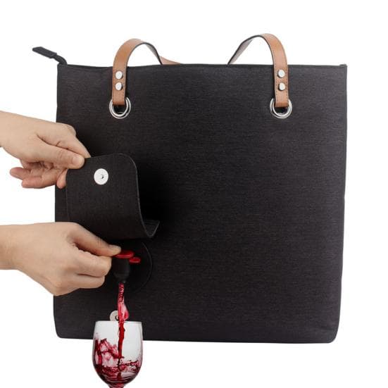 Wine Bag with Hidden Wine Pouch And Spout Portable Leakproof Wine Tote for Beach Travel Picnic Camping