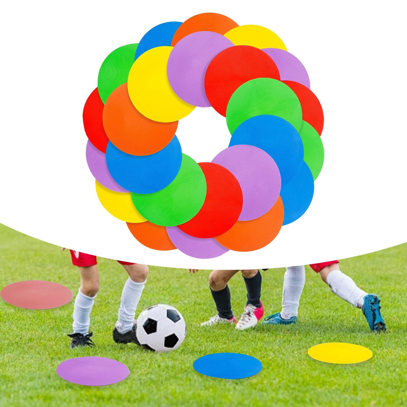 30x Floor Spot Markers Anti Slip Practice Equipment Multiple Color Dot for Gym Training 4  Games