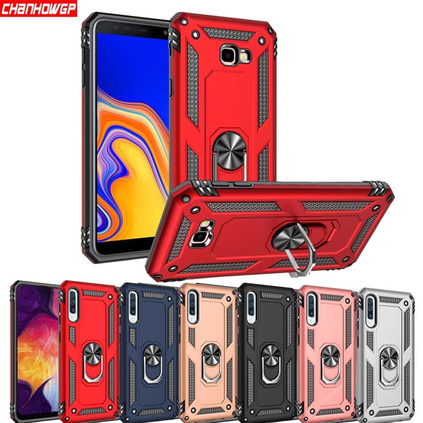Armor Shockproof Case For Samsung Galaxy A10 A30 A50 A70 A6 A8 A7 A9 J4 J6 J8 J5 J7 S8 S9 S10 Plus rose gold
