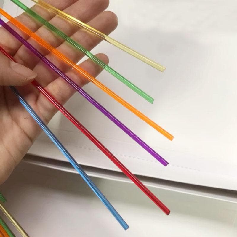 Diameter 3-20mm Colourful Acrylic Rods Support Rod Plexiglass Rod for DIY Architectural Model Material Accessories Length 495mm red